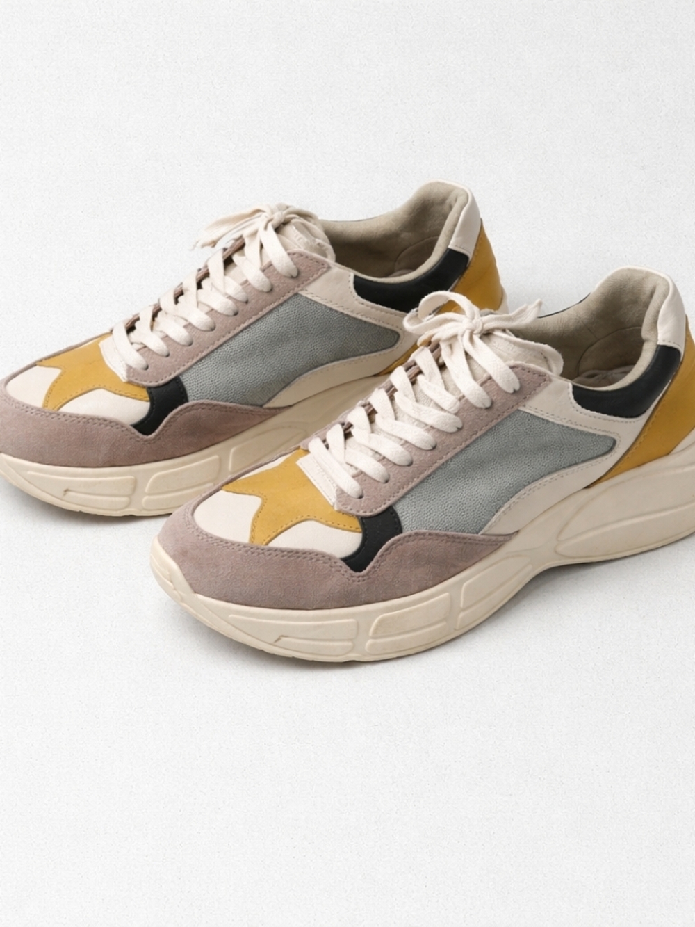 Steve Madden Neutral-Tone Panel Sneakers